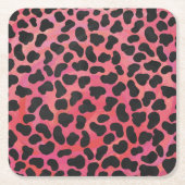 Dalmatische zwarte en rode afdrukken kartonnen onderzetters (Voorkant)