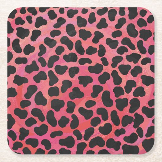 Dalmatische zwarte en rode afdrukken kartonnen onderzetters (Voorkant)