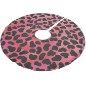 Dalmatische zwarte en rode afdrukken kerstboom rok (Gekanteld)