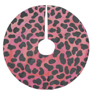 Dalmatische zwarte en rode afdrukken kerstboom rok