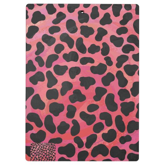 Dalmatische zwarte en rode afdrukken klembord (Achterkant)