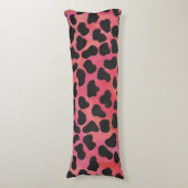 Dalmatische zwarte en rode afdrukken lichaamskussen (Voorkant Verticaal)