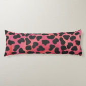 Dalmatische zwarte en rode afdrukken lichaamskussen (Voorkant)