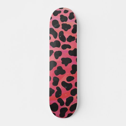 Dalmatische zwarte en rode afdrukken persoonlijk skateboard (Voorkant)