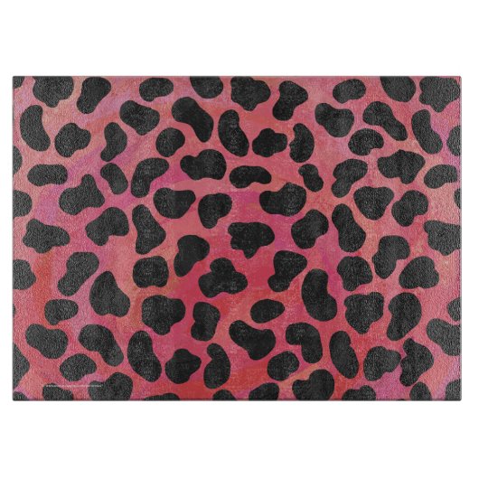 Dalmatische zwarte en rode afdrukken snijplank (Voorkant)