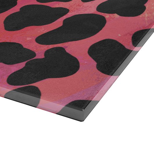 Dalmatische zwarte en rode afdrukken snijplank (Hoek)