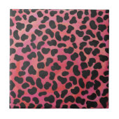 Dalmatische zwarte en rode afdrukken tegeltje (Voorkant)