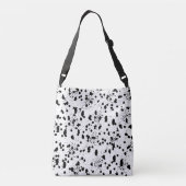 Dalmatische zwarte en witte vlekken crossbody tas (Achterkant)