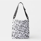 Dalmatische zwarte en witte vlekken crossbody tas (Voorkant)