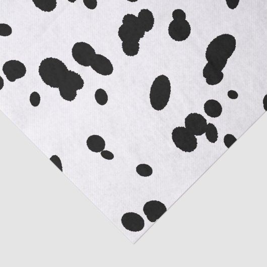 Dalmatische zwarte en witte vlekkerige hondenvacht tissuepapier (Detail)
