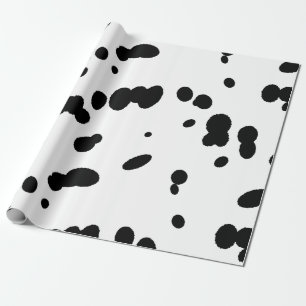 Dalmatische zwarte vlekkerige hond Canine Cadeaupapier