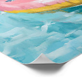 Dalmatische Zwembad Float Art Print: Zomer Hond Mu Poster (Hoek)