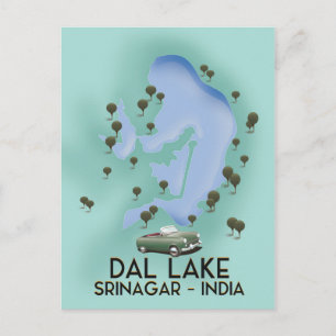 Dalmeer, Srinagar, India reisposter Kaart