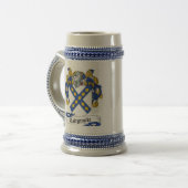 Dalrymple Coat of Arms Stein - Familie Crest Bierpul (Voorkant links)