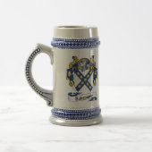 Dalrymple Coat of Arms Stein - Familie Crest Bierpul (Links)
