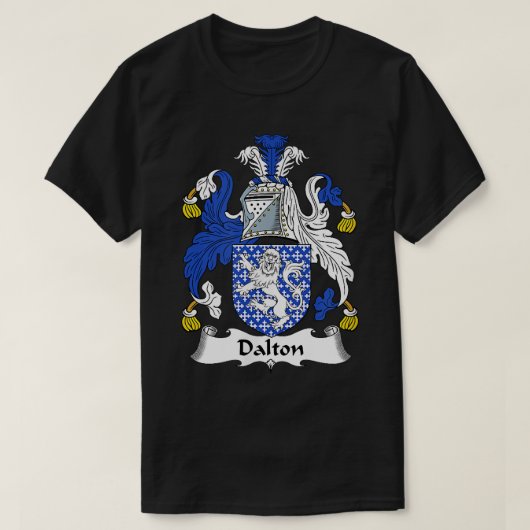 Dalton Coat of Arms Family Crest T-shirt (Design voorkant)