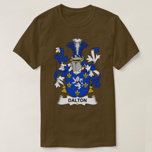 Dalton Coat of Arms Family Crest T-shirt (Design voorkant)
