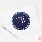 Dalton Highway, North Slope Haul Road Ronde Sticker (Envelop)