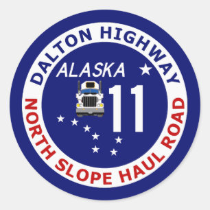 Dalton Highway, North Slope Haul Road Ronde Sticker