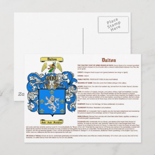 Dalton (Iers) Briefkaart (Voorkant / Achterkant)
