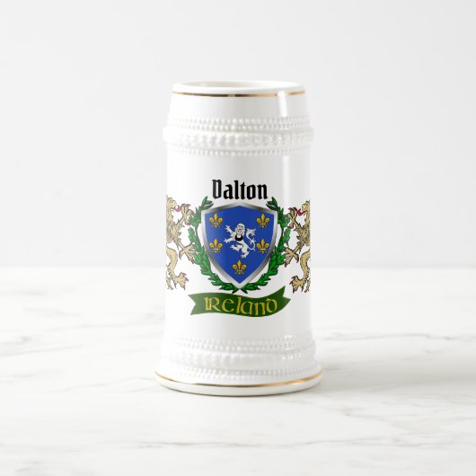 Dalton Irish Shield Gepersonaliseerde Bier Stein Bierpul (Center)