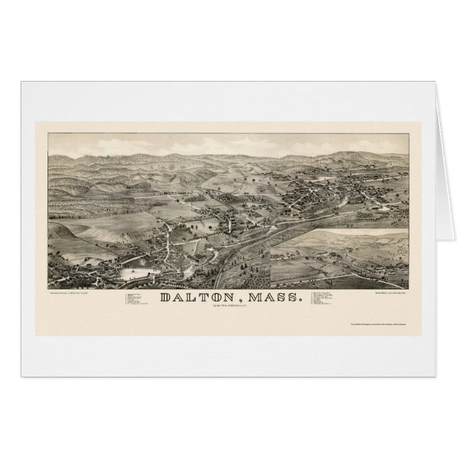 Dalton, MA Panoramic Map - 1884 (Voorkant Horizontaal)