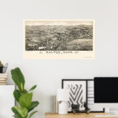 Dalton, MA Panoramic Map - 1884 Poster (Thuiskantoor)
