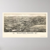 Dalton, MA Panoramic Map - 1884 Poster (Voorkant)