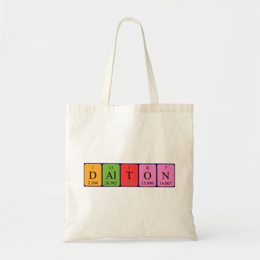 Dalton Periodieke Naam canvas tas (Voorkant)