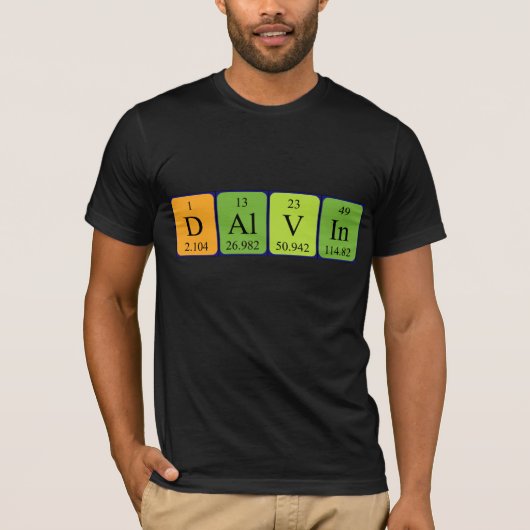 Dalvin periodiek table name shirt (Voorkant)