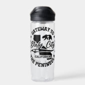 Daly City, Californië Waterfles (Achterkant)