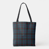 Daly Clan Tartan Blue Plaid Monogram Tote Bag (Achterkant)