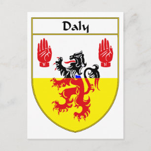 Daly Coat of Arms/Family Crest Briefkaart