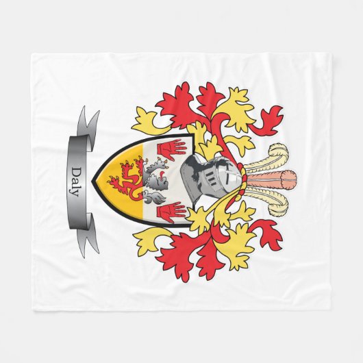 Daly Coat of Arms Fleece Deken (Voorkant (Horizontaal))