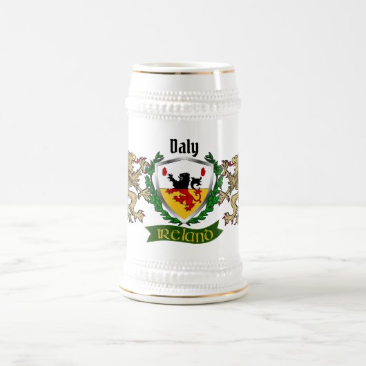 Daly/O'Daly Irish Shield Gepersonaliseerde Bier St Bierpul (Center)