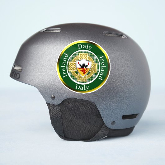 Daly Shield & Celtic Cross gepersonaliseerd Sticker (Helm Zijkant)