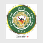 Daly Shield & Keltisch Kruis Gepersonaliseerd Sticker (Vel)