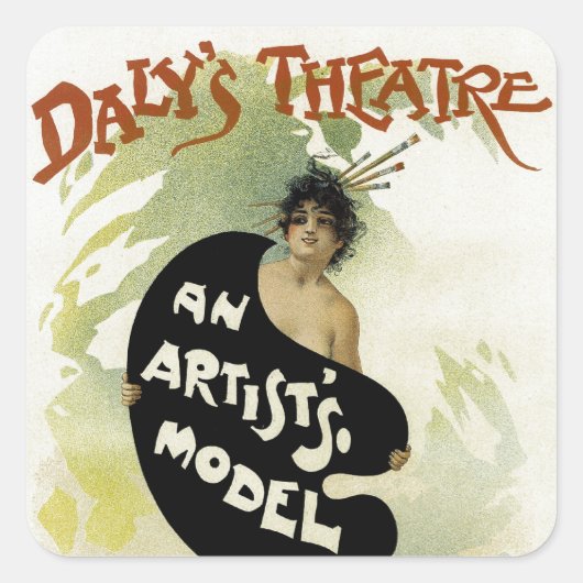 Daly's theater ~ Kunstenmodel Vierkante Sticker (Voorkant)