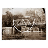 Dam bij Finley, Sepia Large Cadeautasje (Voorkant)