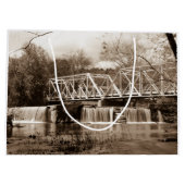 Dam bij Finley, Sepia Large Cadeautasje (Achterkant)