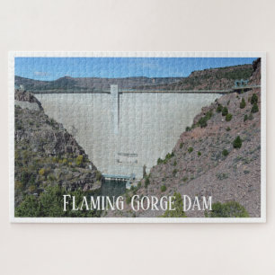Dam bij Flaming Gorge Reservoir Utah Foto Legpuzzel