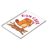 Dam Girl Cute Beaver Notitieboek (Linkerzijde)