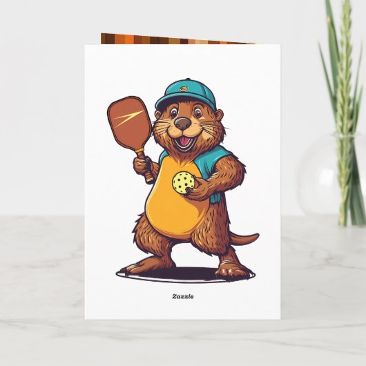 Dam Good Pickleball Feestdagen Kaart (Achterkant)