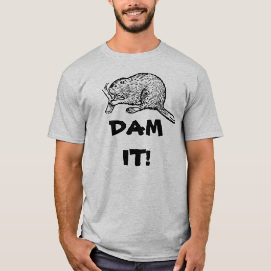 DAM HET! GRUMPY BEAVER T-SHIRT (Voorkant)