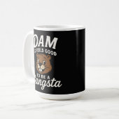 Dam Het Voelt Goed Gangsta Bever Grappig Koffiemok (Voorkant links)