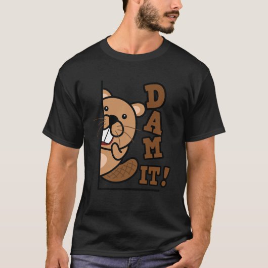 Dam It Beaver Knaagdier Beaver Hunter T-shirt (Voorkant)