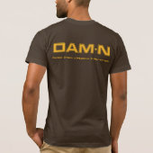 DAM+N Chocolade Goud T-Shirt (Achterkant)