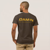 DAM+N Chocolade Goud T-Shirt (Achterkant volledig)