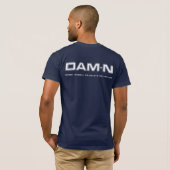 DAM+N Navy T-Shirt (Achterkant volledig)