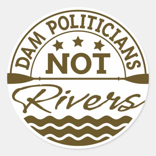 DAM Politici NIET Rivers Sticker (Voorkant)
